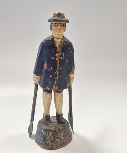 Lot 115 - A hand carved and painted Erzgebirge folk art figure, 19th or early 20th century