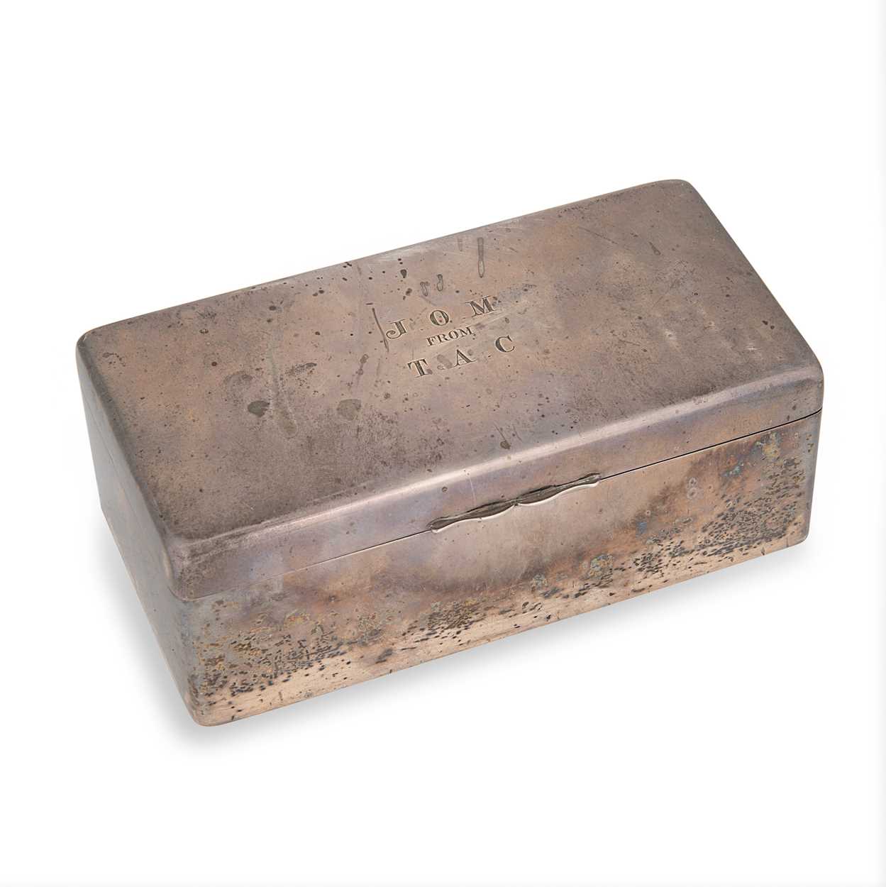 Lot 317 - An Edward VII silver table cigarette or cigar box