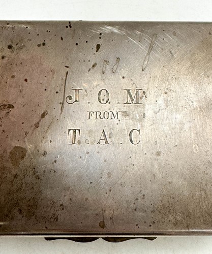 Lot 317 - An Edward VII silver table cigarette or cigar box