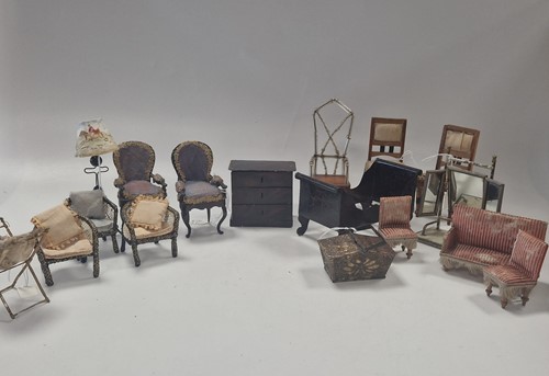 Lot 4 - Rock & Graner, a selection of tin-plate dolls' house furniture