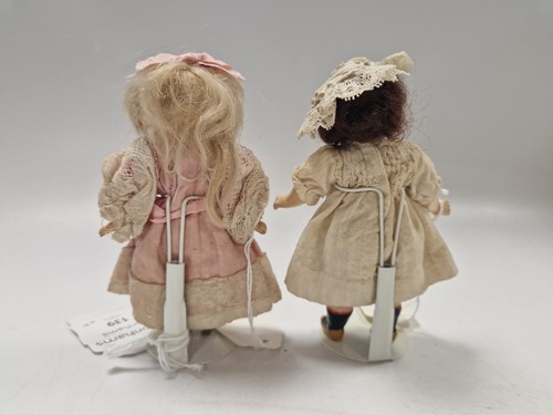 Lot 38 - A pair of Simon & Halbig mignonette dolls