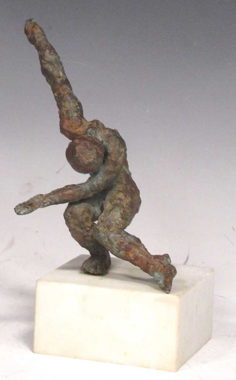 Lot 200 - A bronze figural sculpture, modern, modelled...