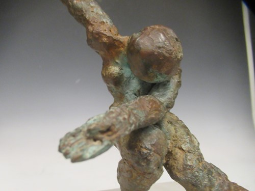 Lot 200 - A bronze figural sculpture, modern, modelled...