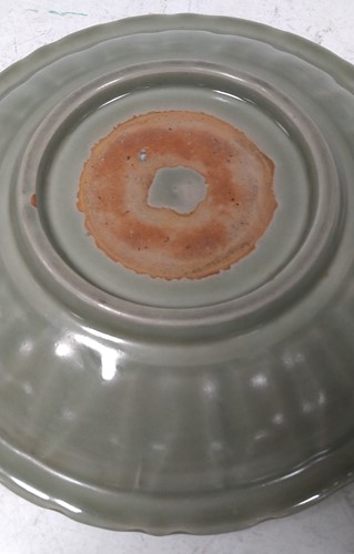 Lot 152 - Longquan celadon dish Song dynasty. Barbed rim...