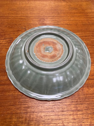 Lot 152 - Longquan celadon dish Song dynasty. Barbed rim...