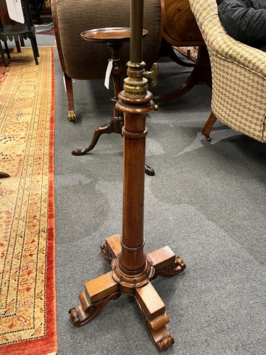 Lot 377 - A William IV mahogany adjustable music stand