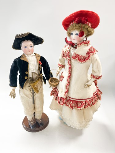 Lot 51 - A French bisque shoulder head fashion doll in the manner of Blampoix