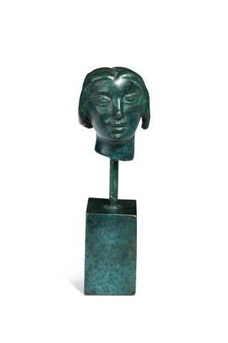 Lot 113 - After Carl Milles (1875-1955), Head of Woman