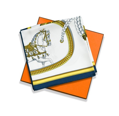 Lot 169 - Hermes, Grand Apparat, a boxed silk scarf, circa 1980/1990