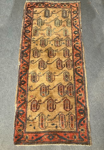 Lot 514 - A Hamadan boteh runner rug, circa 1930