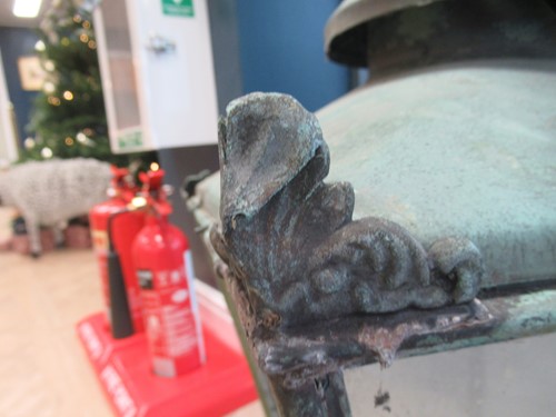 Lot 626 - A large copper street lantern, late 19th century