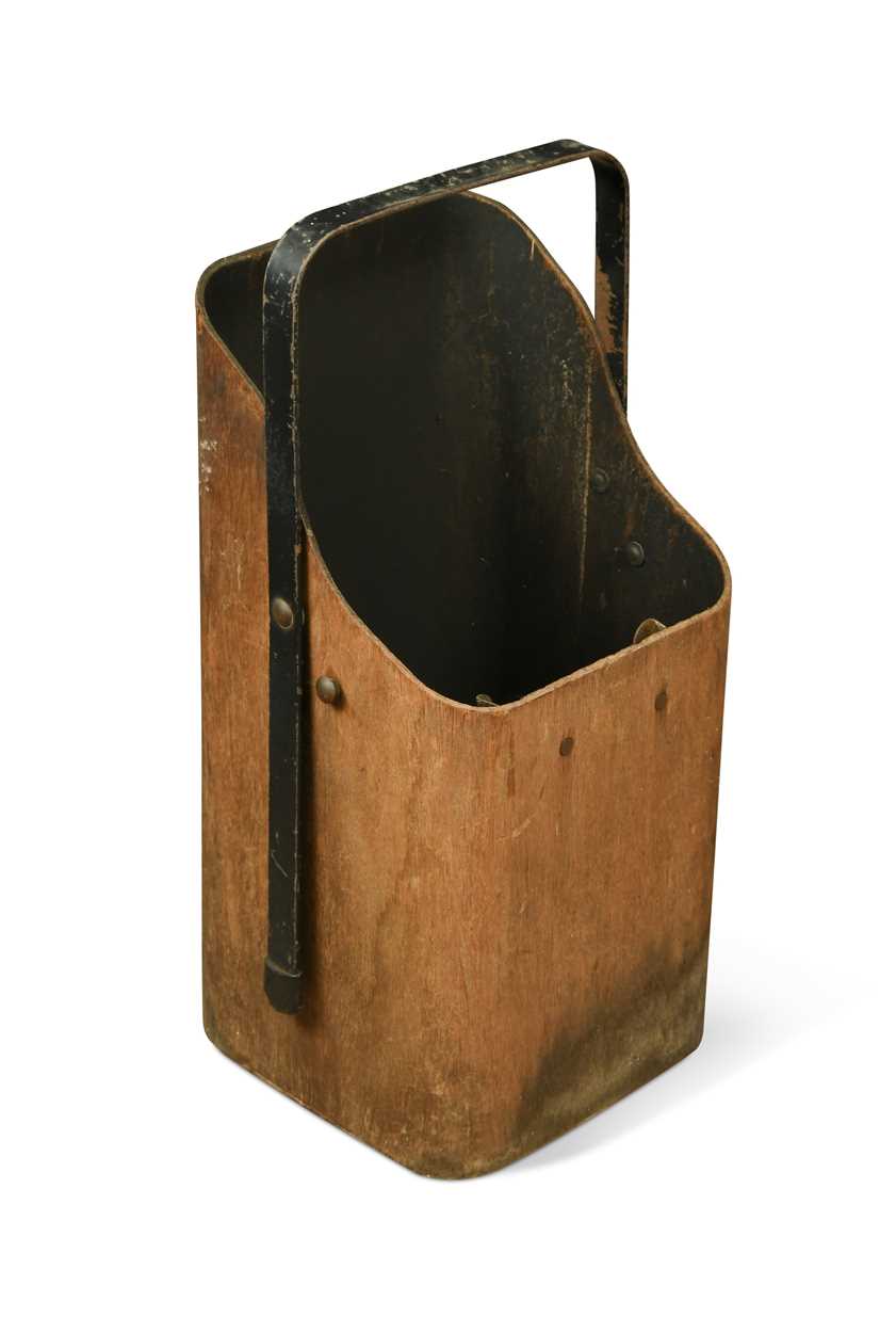 Lot 326 - A mid-century bent plywood coal scuttle