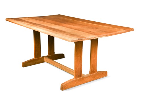 Lot 273 - A Cotswold School oak dining table