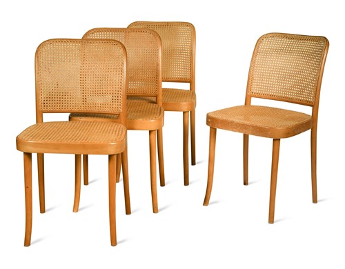 Lot 293 - After Josef Frank and Joseph Hoffmann for Thonet, a set of four 'Dinette' dining chairs