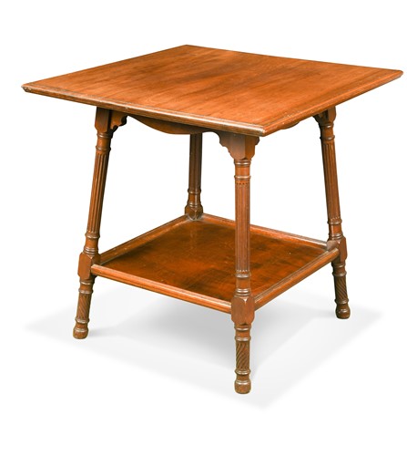 Lot 224 - An Aesthetic period two-tier mahogany occasional table