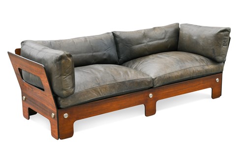 Lot 352 - Sigurd Ressell (1920-2010) for Vatne Møbler, a two seat leather sofa
