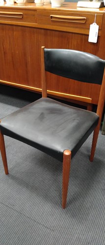 Lot 345 - A mid-century Danish teak extending dining table and six chairs, circa 1960
