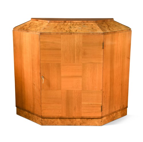 Lot 306 - An Art Deco walnut and burr walnut side cabinet