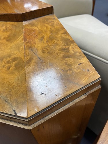 Lot 651 - An Art Deco walnut and burr walnut side cabinet