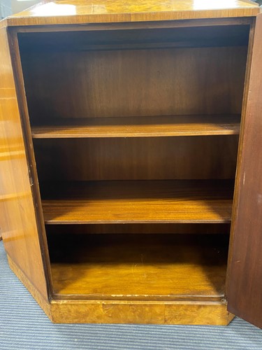 Lot 651 - An Art Deco walnut and burr walnut side cabinet