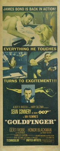 Lot 383 - James Bond, Goldfinger (1964), a US Insert film poster