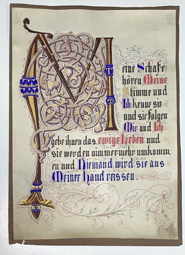 Lot 379 - A German vellum leaf, 19th Century or earlier