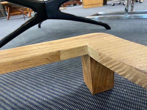 Lot 280 - Attributed to Heal's, an Art Deco limed oak partner's desk, circa 1925
