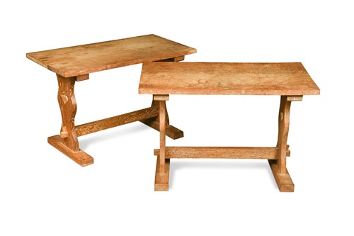 Lot 274 - A pair of Cotswold School limed oak side tables