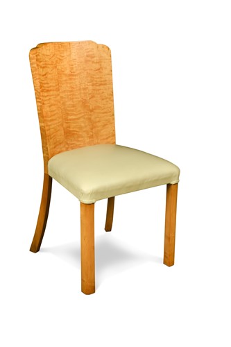 Lot 316 - An Art Deco satin walnut side chair