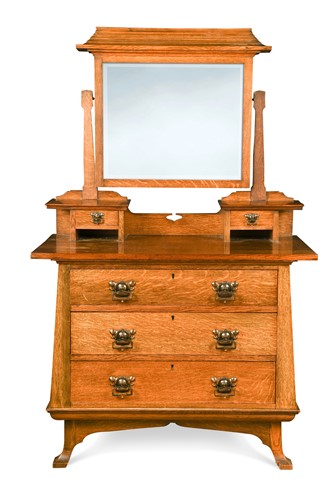 Lot 245 - An Arts & Crafts oak dressing table, possibly by Liberty & Co.