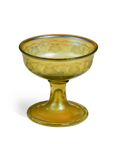 Lot 1 - A Tiffany Favrile glass sundae dish