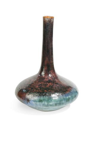 Lot 68 - Derek Davis (1926-2008), a 'sang de boeuf' glazed stoneware vase