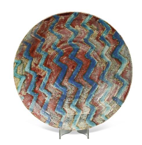 Lot 67 - Derek Davis (1926-2008), a large stoneware charger