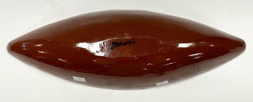 Lot 69 - Derek Davis (1926-2008), a canoe-shaped dish, circa 1950