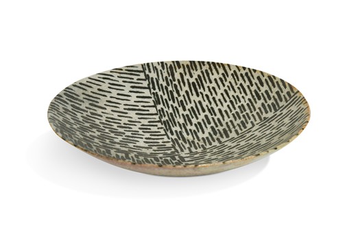 Lot 66 - Derek Davis (1926-2008), a shallow stoneware bowl, circa 1970s