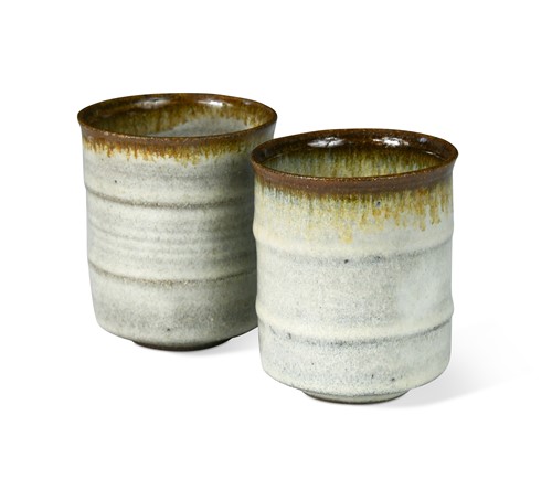 Lot 58 - Louis Hanssen (1934-1968), a pair of stoneware beakers