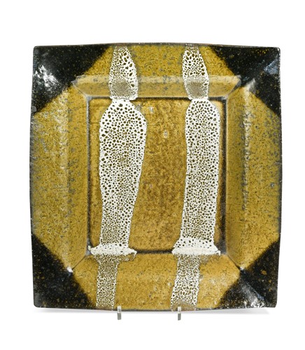 Lot 59 - Louis Hanssen (1934-1968), a large square dish