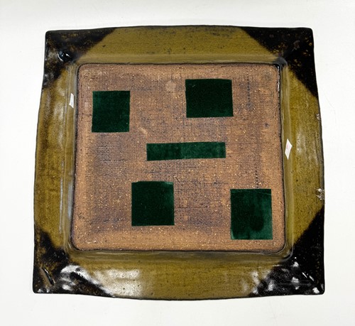 Lot 59 - Louis Hanssen (1934-1968), a large square dish