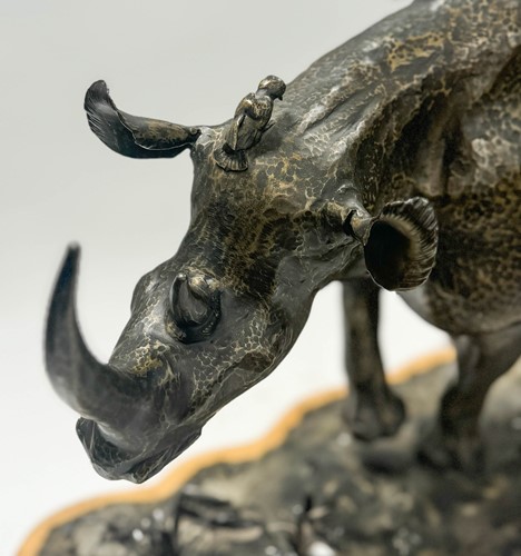 Lot 611 - A Black Rhinoceros, 20th century School