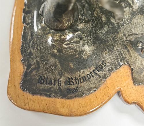 Lot 611 - A Black Rhinoceros, 20th century School