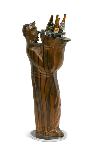 Lot 161 - An Art Deco rosewood and chrome novelty cocktail stick set