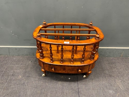 Lot 399 - A Victorian walnut canterbury 52 x 61 x 43cm