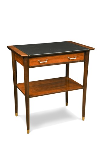 Lot 764 - A mid century walnut writing table by Beresford & Hicks