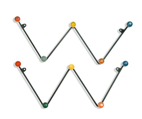 Lot 334 - A pair of mid-century 'atomic' coat hooks