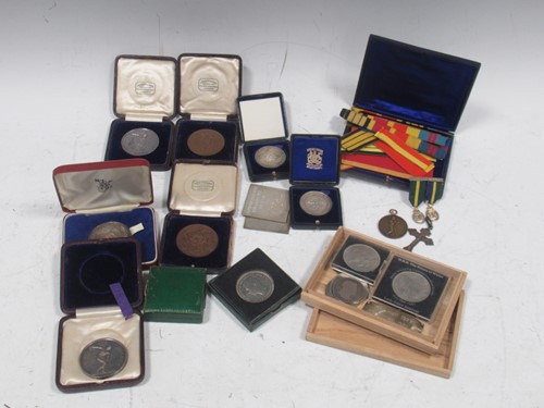Lot 114A - Silver 'Churchill Fellow' medal to Dr Way 1969;...
