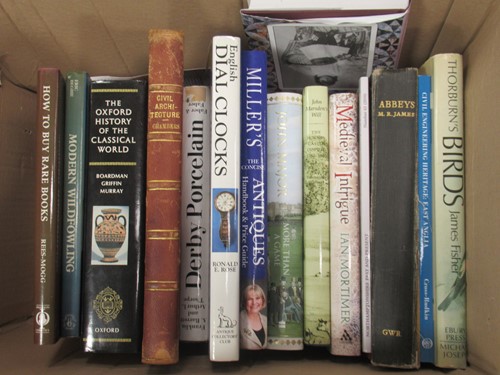 Lot 489 - Books - reference, history, antiques, in 4 boxes