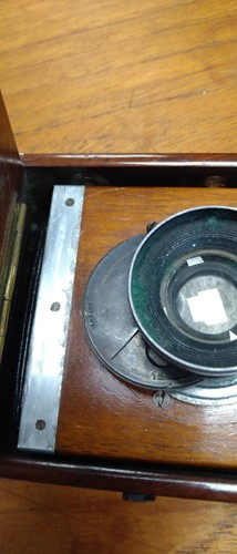 Lot 40 - A Shew & Co XIT Patent quarter plate camera,...