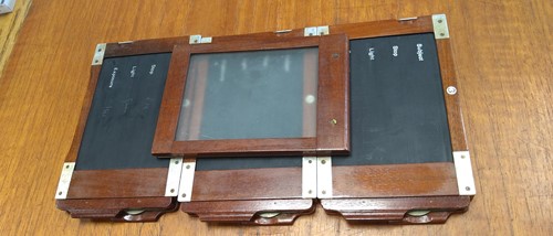 Lot 40 - A Shew & Co XIT Patent quarter plate camera,...