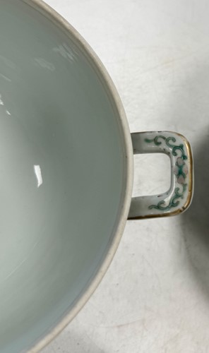 Lot 8 - A Chinese porcelain dragon and phoenix food warmer, Guangxu dynasty