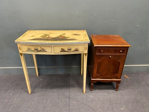Lot 413 - A 1920s bowfront dressing or side table with...
